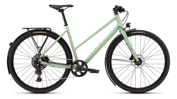 Specialized SIRRUS X 2.0 EQ STEP THROUGH - M, Satin Pistachio/Dolomite Metallic Frost Reflective, 2026